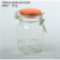 8OZ airtight glass storage jar /candy jar with metal clip top wholesale